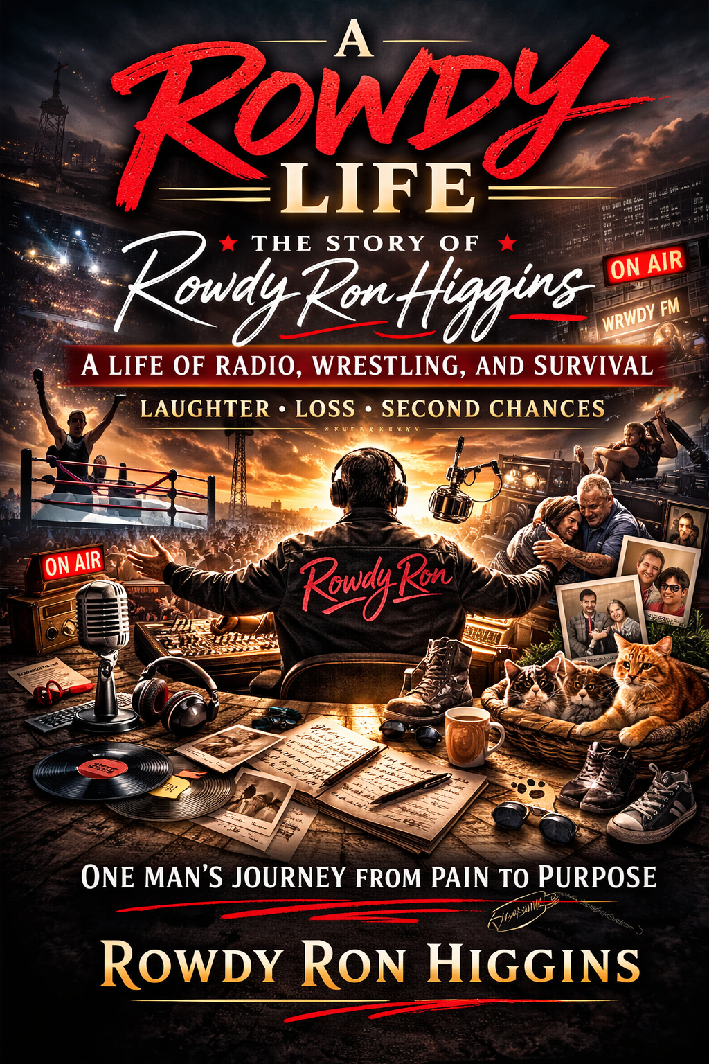 A Rowdy Life cover artwork telling the story of Ron Higgins